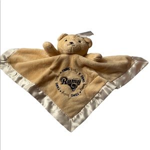 Los Angelos RAMS Football Security Bear Blankey Lovey Security Blanket